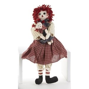 Raggedy Rag Doll w her Dolly Country Farmhouse  NWT